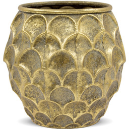 Osłonka donica doniczka metalowa złota duża 27,5x27x27 126269