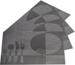 Podkładka stołowa Food ciemnoszary, 30 x 45 cm,
