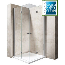 KABINA PRYSZNICOWA SKŁADANA 90x90 cm/ 6 mm, CHROM