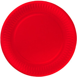 Talerzyki papierowe czerwone - 18 cm - 6