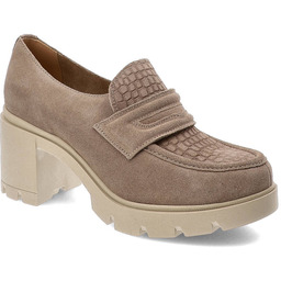 Lemar Beżowe Półbuty Wygodne Skórzane Buty