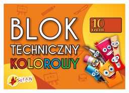 Blok techniczny kolorowy 8991024 8991017, Format: A4