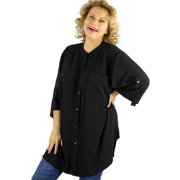 Elegancka koszula bluzka oversize ze stójką ANNA-50/52