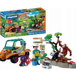 KLOCKI PLAYMOBIL ZOO Opiekun zwierząt Pojazd Animals&Friends 72072
