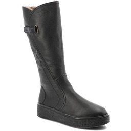 Rieker Czarne Kozaki Ocieplane Buty Damskie