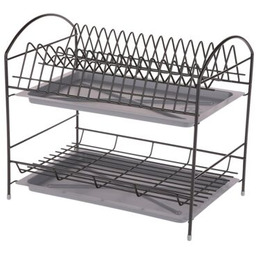 Suszarka do naczyń 2-poziomowa 40 cm czarna