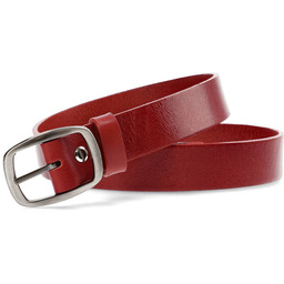 Armodo Czerwony Skórzany Pasek Damski