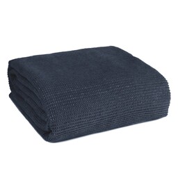 Eurofirany Koc narzuta 150x200 Linda granatowa o strukturze
