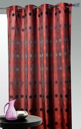 HomeMaison.com HM69851341 Zasłona meblowa Żakard Kropki Poliester Szarobrązowa