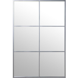 Alexandra House Living Srebrne metalowe lustro ścienne Okno