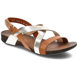 Armodo Brązowe Sandały Modne Obuwie Damskie