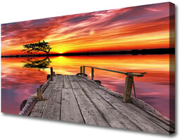 Obraz Canvas Molo Jezioro Architektura