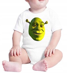 3129 Body Dziecięce Shrek Fiona Śpioszki Bajka 68