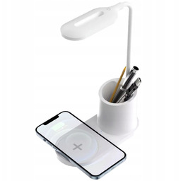 2 x Lampka biurko-wa Led piórnik Ładowarka Indukcyjna