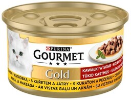Purina Gourmet Gold kurczak/ wątróbka w sosie 85g