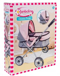 Wózek dla lalki głęboki Bambolina Wózek