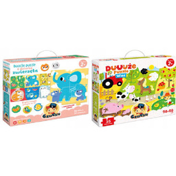 CzuCzu Duuuże puzzle z dziurką Zwierzęta Wieś