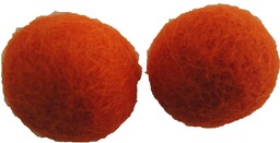 GLOREX kule, filc, pomarańczowe, 12 x 8,5 x