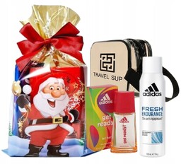 Perfumy Adidas Get Ready + Dezodorant + Kosmetyczka