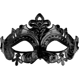 Maska karnawałowa wenecka czarna - 1 szt.
