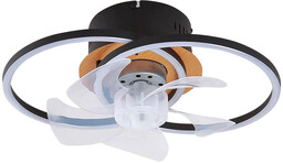 Lindby - Lomana LED Wentylator sufitowy CCT Czarny
