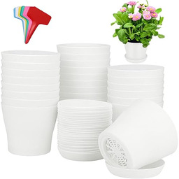 ADXCO 24-pak 10 cm plastikowa doniczka na rośliny