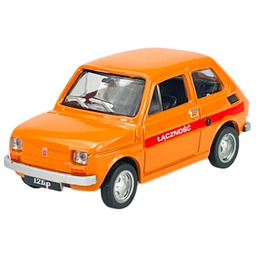 KOLEKCJA PRL FIAT 126P MALUCH POMARAŃCZOWY ''ŁĄCZNOŚĆ'' 1:43