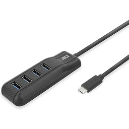 ACT Hub USB C, 4 porty, wtyczka wielokrotna,