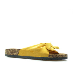 Klapki damskie z kokardą 218-212 Żółte