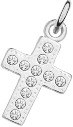 MYNESS Wisiorek zawieszka z krzyżykiem Swarovski