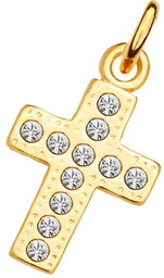 MYNESS Wisiorek zawieszka z krzyżykiem Swarovski