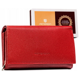 Portfel skórzany Peterson [DH] PTN RD-22-GCLS czerwony
