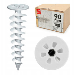 Kołek wkręcany do styropianu wkręt ślimak spiralny kotwa