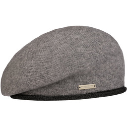 Czapka Baskijska z Kaszmirem Vemanea by Seeberger, szary,