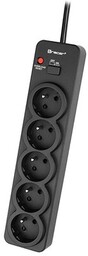 Tracer PowerGuard PRO 1.8 m 5 gniazd czarny