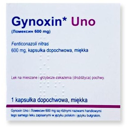 Gynoxin UNO 600mg, 1 kapsułka dopochwowa Inpharm