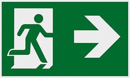 Metafranc Tabliczka informacyjna Symbol: drzwi ewakuacyjne z prawej