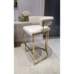 HOKER Caro na metalowych nogach w złotym błyszczącym