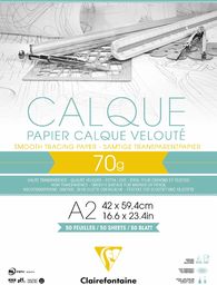Clairefontaine 975089C  Blok klejony papier kalka, A2