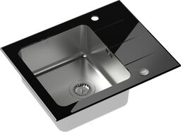 Zlewozmywak kuchenny szklany FORD 116 SteelQ / HardQ