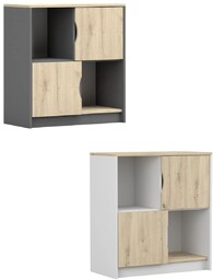 Regał niski Joy 2 szafki + 2 otwarte