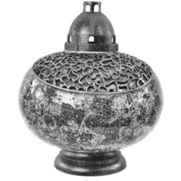 Znicz Witraż Big Waza srebrno-czarny Ilumini