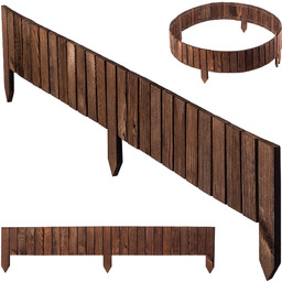 Płotek drewniany rollborder Ansjo obrzeże 115 x 15