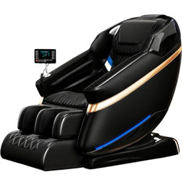 EXTRALINK Fotel masujący 3D Zero Gravity Czarno-złoty