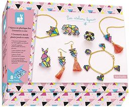 Janod Zestaw 7 szalonych geometrycznych plastikowych klejnotów -