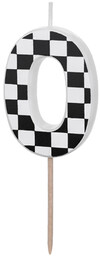 Świeczka cyferka Szachownica - 0 - 1 szt.