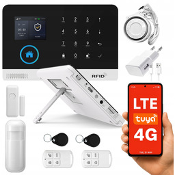 Alarm bezprzewodowy WiFi Gsm 4G Lte z aplikacją
