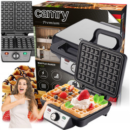 Gofrownica na 2 Duże Gofry 1600W Płynna Regulacja
