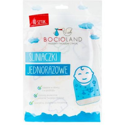 BOCIOLAND Śliniak jednorazowy z kieszonką zapinany na rzep,