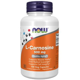 Now Foods L-Carnosine 500 mg, 100 vege kaps.